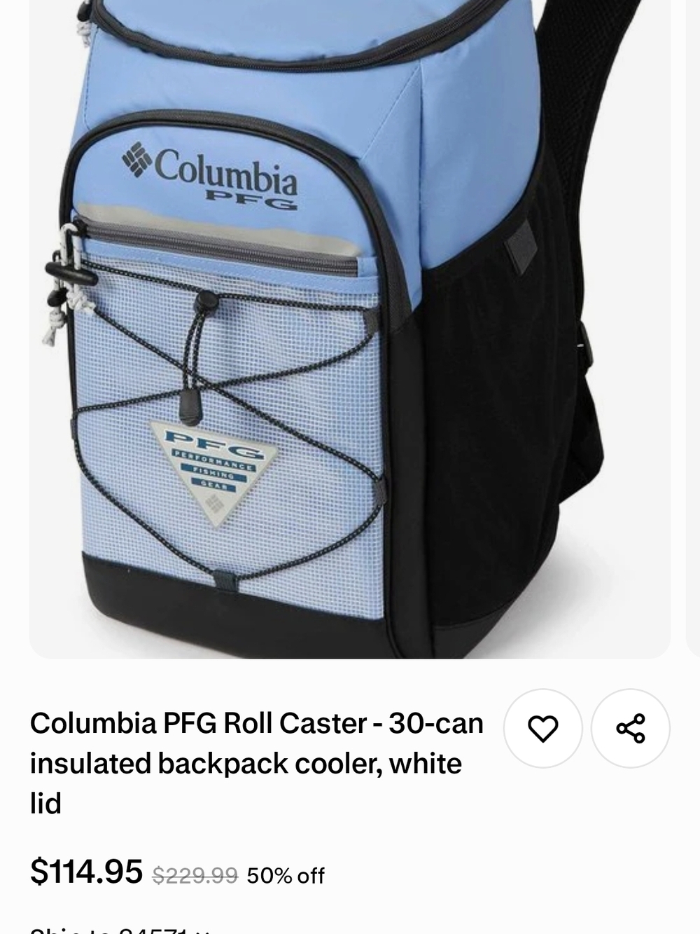Columbia Silver and Blue Insulated Lunch Pack